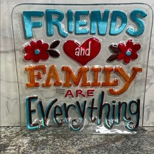 Demdaco Friends and Family Square Plate, Multicolor